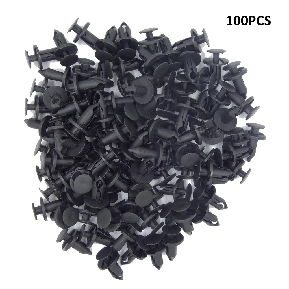 100PCS Plastic Fender Clips Body Rivets Clips Car Door Clip Panel Audio Video Dashboard Dismantle Kits Installer Pry Tool