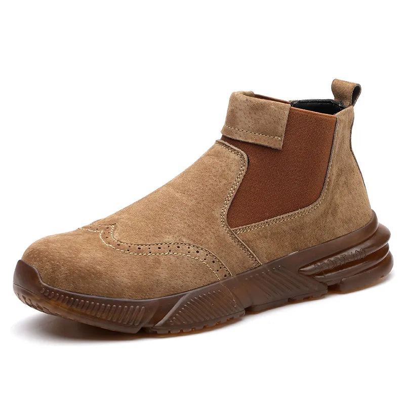 Waterproof Work & Safety Boots Men Leather Boots Indestructible Male Work Shoes Men Winter Boots Safety Shoes Men Steel Toe Shoe