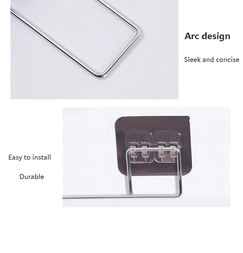 Adhesive Toilet Paper Holder for Bathroom Kitchen Organizer Towel Roll RackHanging Storage Stand Napkin Dispenser WC Accessories