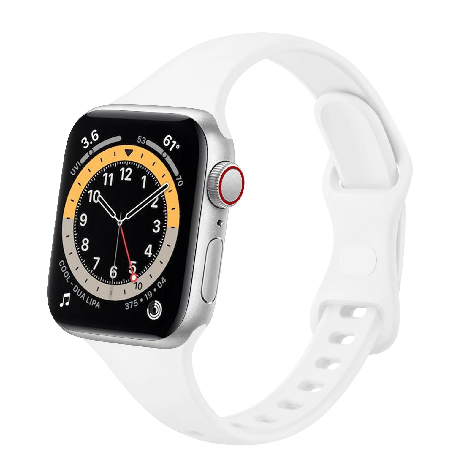 Silicone Slim Band For Apple Watch Band 49mm 46mm 45mm 41mm 44mm 40mm 38mm Strap Watchband Bracelet For iWatch 10 8 9 7 5 4 3 2