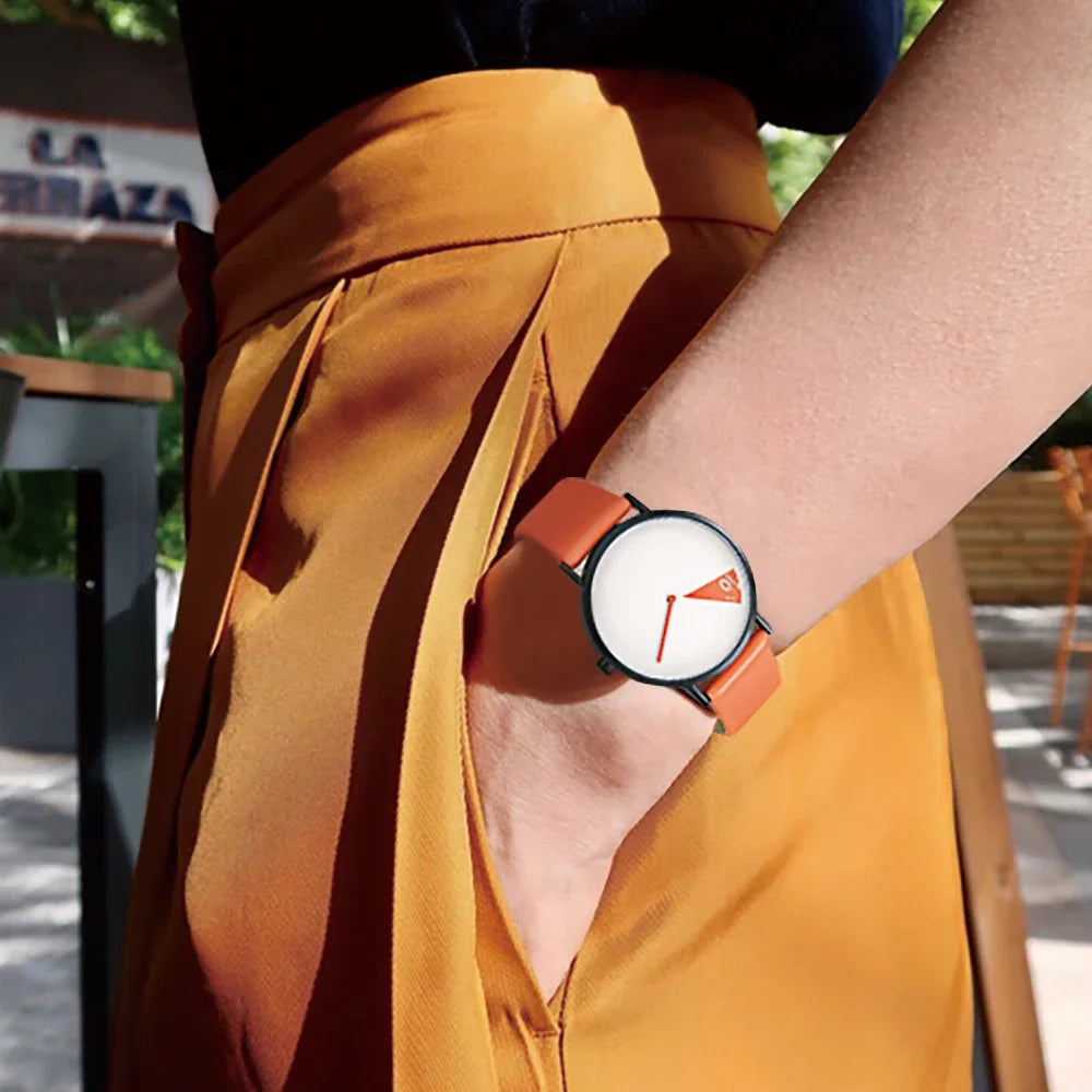 Sinobi Creative Women Watch Fashion Luxury Wristwatch Rotate Yellow Leather Band Ladies Watch Clock Montres Femme Reloj Mujer