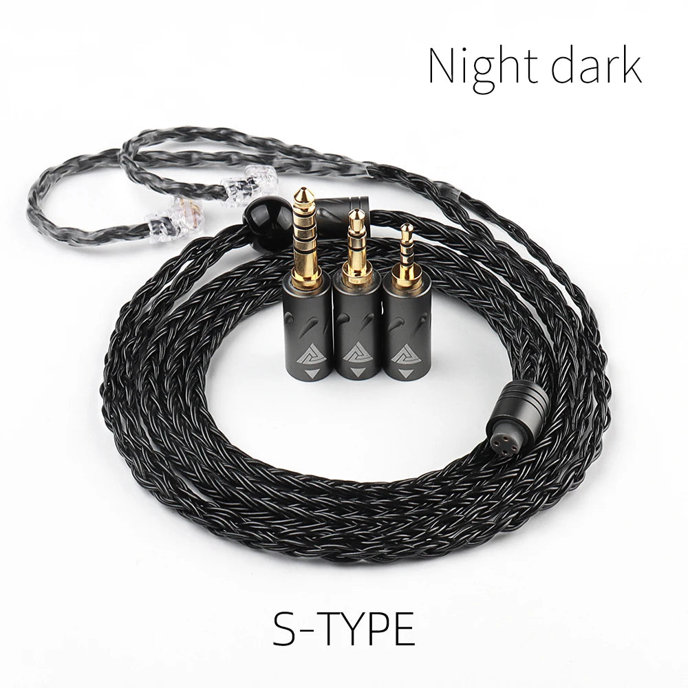 QKZ Q1 MAX 16 Stand 352 Cores OFC Silver Plated MMCX QDC KZ C Pin Earphone Upgrade Cable for QKZ HBB ZXT AS16 PRO ZSN PRO X PR1