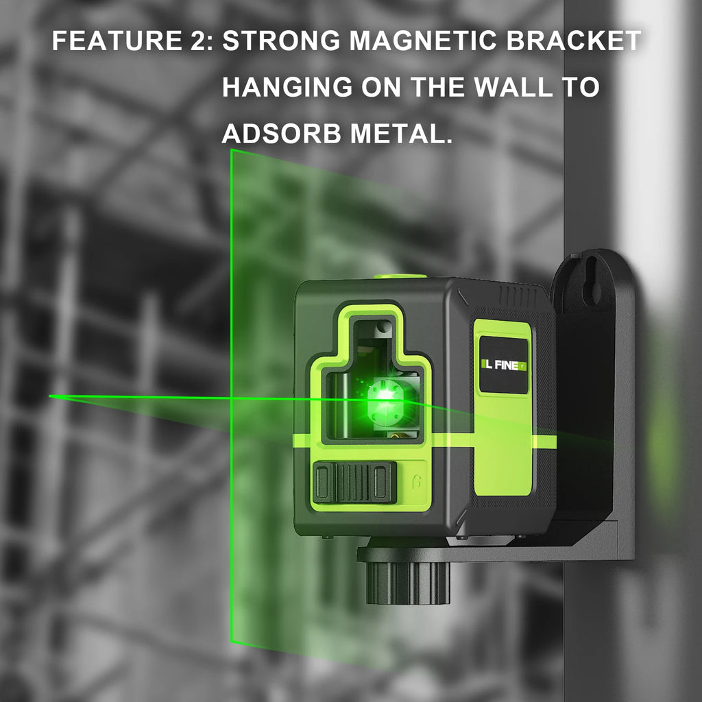 Lfine Laser Level 2 Lines Cross Green Level Laser Horizontal Vertical Nivel Laser automatic 360°Self-Leveling laser level Tools