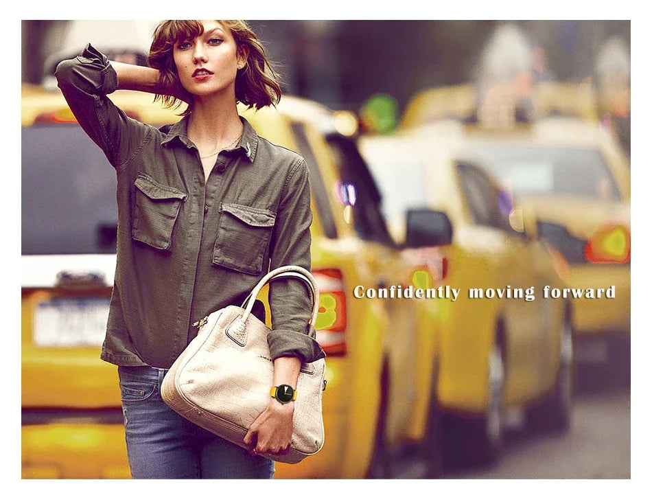 Sinobi Creative Women Watch Fashion Luxury Wristwatch Rotate Yellow Leather Band Ladies Watch Clock Montres Femme Reloj Mujer