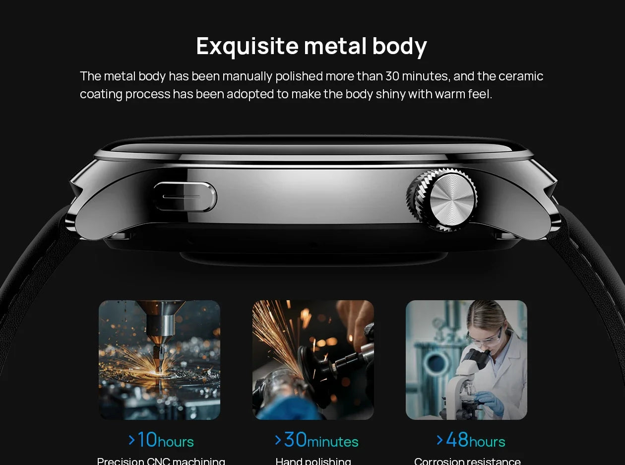 Mibro Lite3 Pro Smartwatch Global Version Metal Body Built-In GPS Bluetooth Call AMOLED Screen Men Women Watch For iOS Android