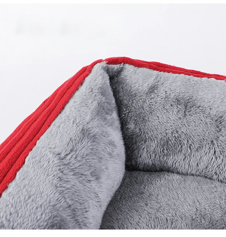 Plush Dog Bed Rectangle Kennel Cat Puppy Sofa Bed Pet House Winter Warm Beds Cushion for Small Dogs