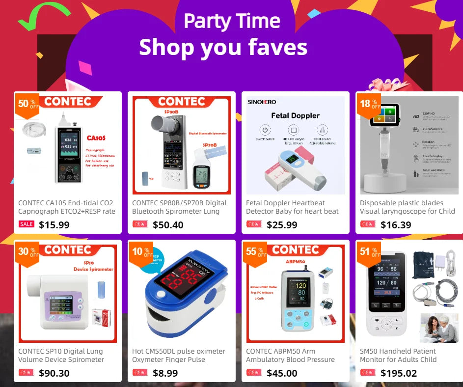 CONTEC ABPM50 Arm Ambulatory Blood Pressure Monitor 24hours NIBP Holter + Adult,Child ,Large ,3 Cuffs, Free PC Software