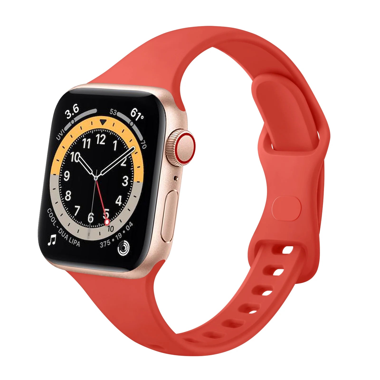 Silicone Slim Band For Apple Watch Band 49mm 46mm 45mm 41mm 44mm 40mm 38mm Strap Watchband Bracelet For iWatch 10 8 9 7 5 4 3 2