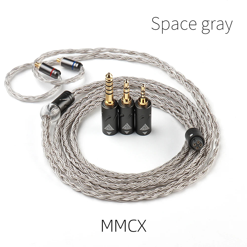 QKZ Q1 MAX 16 Stand 352 Cores OFC Silver Plated MMCX QDC KZ C Pin Earphone Upgrade Cable for QKZ HBB ZXT AS16 PRO ZSN PRO X PR1