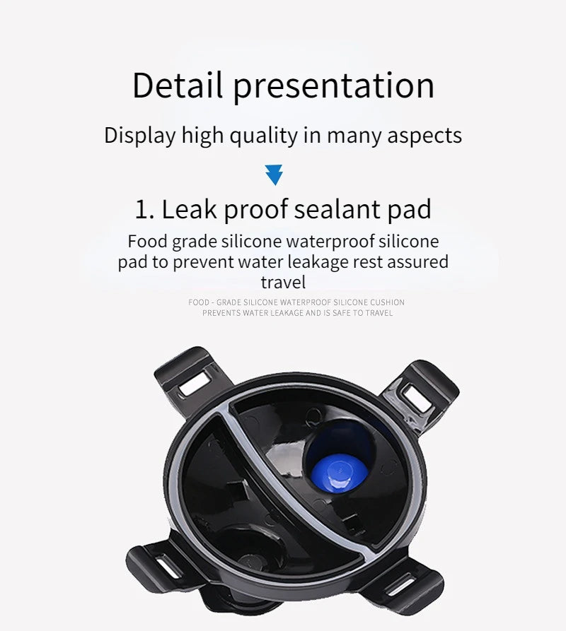 2 IN 1 Dog Cat Travel Water Bottle Food Container with Folding Silicone Bowl Outdoor Double Used Pet Water Bottle Feeding Bowls