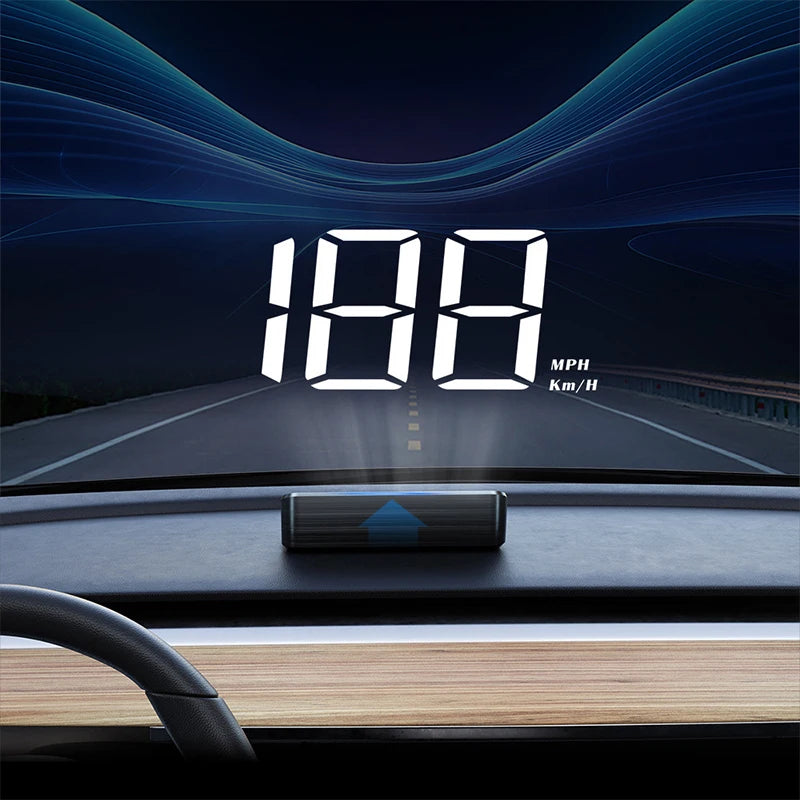 Car Speedometer HUD GPS Head Up Display Digital Speed Meter Windshield Projector For Vehicles Auto Electronics Accessories