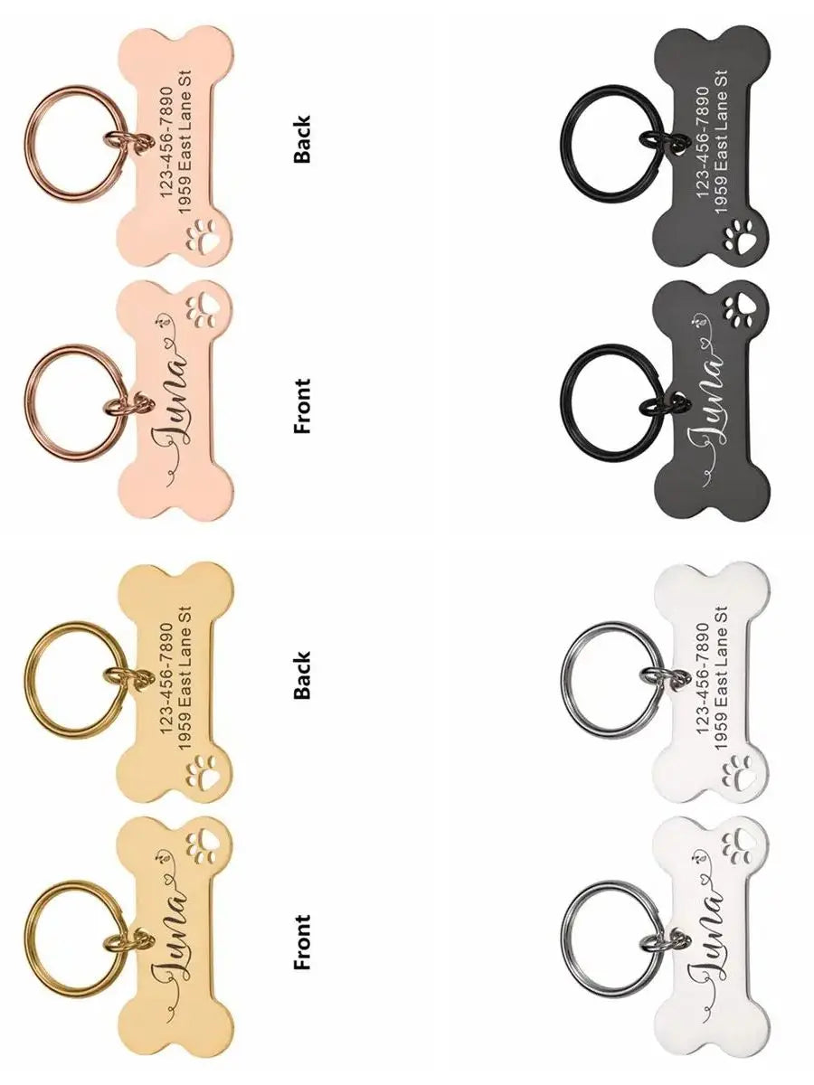 1pc Creative Custom Text The name of the love wavy line Personalized Dog Tags Customized Dog Collar With Name For Dog Tag Name