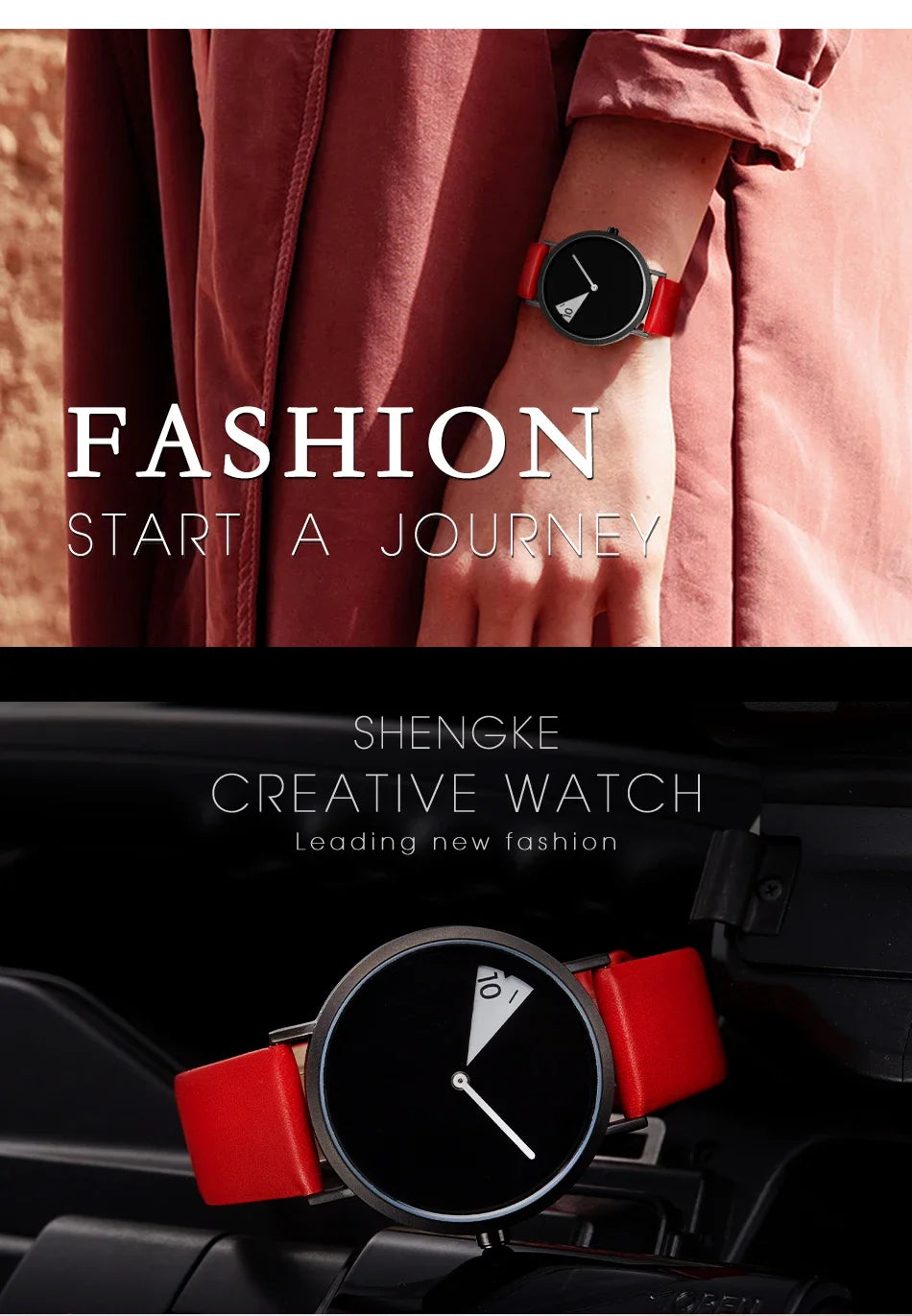 Sinobi Creative Women Watch Fashion Luxury Wristwatch Rotate Yellow Leather Band Ladies Watch Clock Montres Femme Reloj Mujer