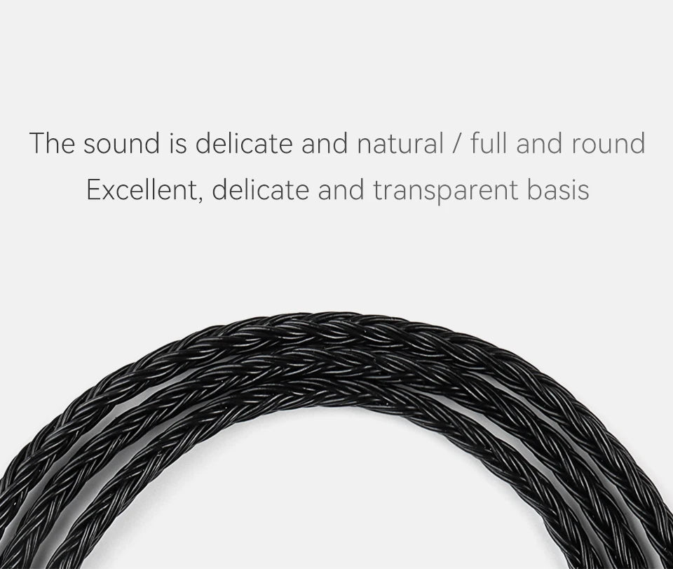 QKZ Q1 MAX 16 Stand 352 Cores OFC Silver Plated MMCX QDC KZ C Pin Earphone Upgrade Cable for QKZ HBB ZXT AS16 PRO ZSN PRO X PR1