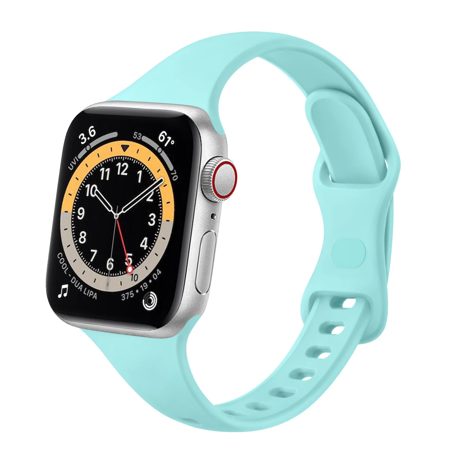 Silicone Slim Band For Apple Watch Band 49mm 46mm 45mm 41mm 44mm 40mm 38mm Strap Watchband Bracelet For iWatch 10 8 9 7 5 4 3 2