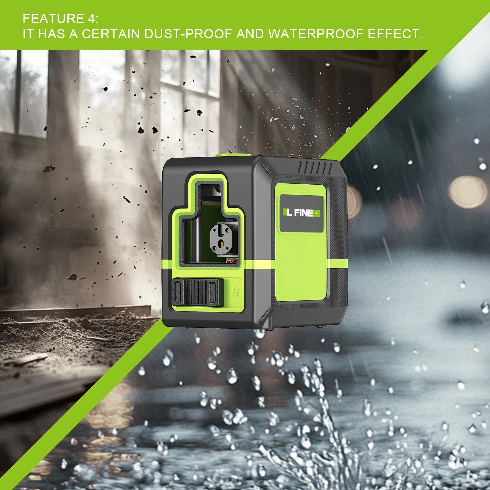 Lfine Laser Level 2 Lines Cross Green Level Laser Horizontal Vertical Nivel Laser automatic 360°Self-Leveling laser level Tools