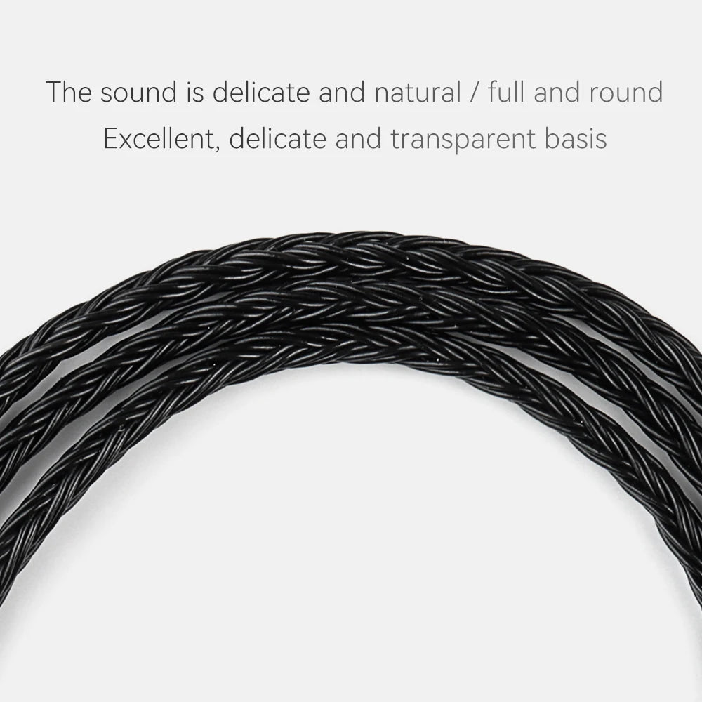 QKZ Q1 MAX 16 Stand 352 Cores OFC Silver Plated MMCX QDC KZ C Pin Earphone Upgrade Cable for QKZ HBB ZXT AS16 PRO ZSN PRO X PR1