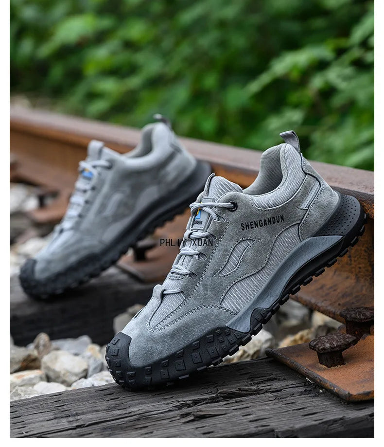 Fashion Steel Toe Cap Shoes For Men Anti Scalding Anti Smashing Wrok Safety Boots And Anti Puncture Protective Male Footwear