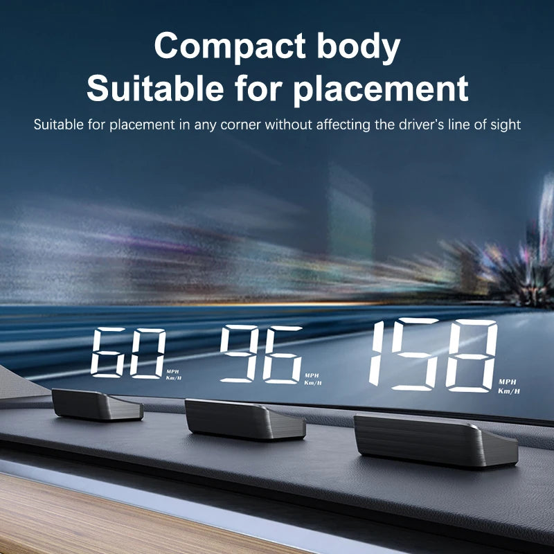 Car Speedometer HUD GPS Head Up Display Digital Speed Meter Windshield Projector For Vehicles Auto Electronics Accessories