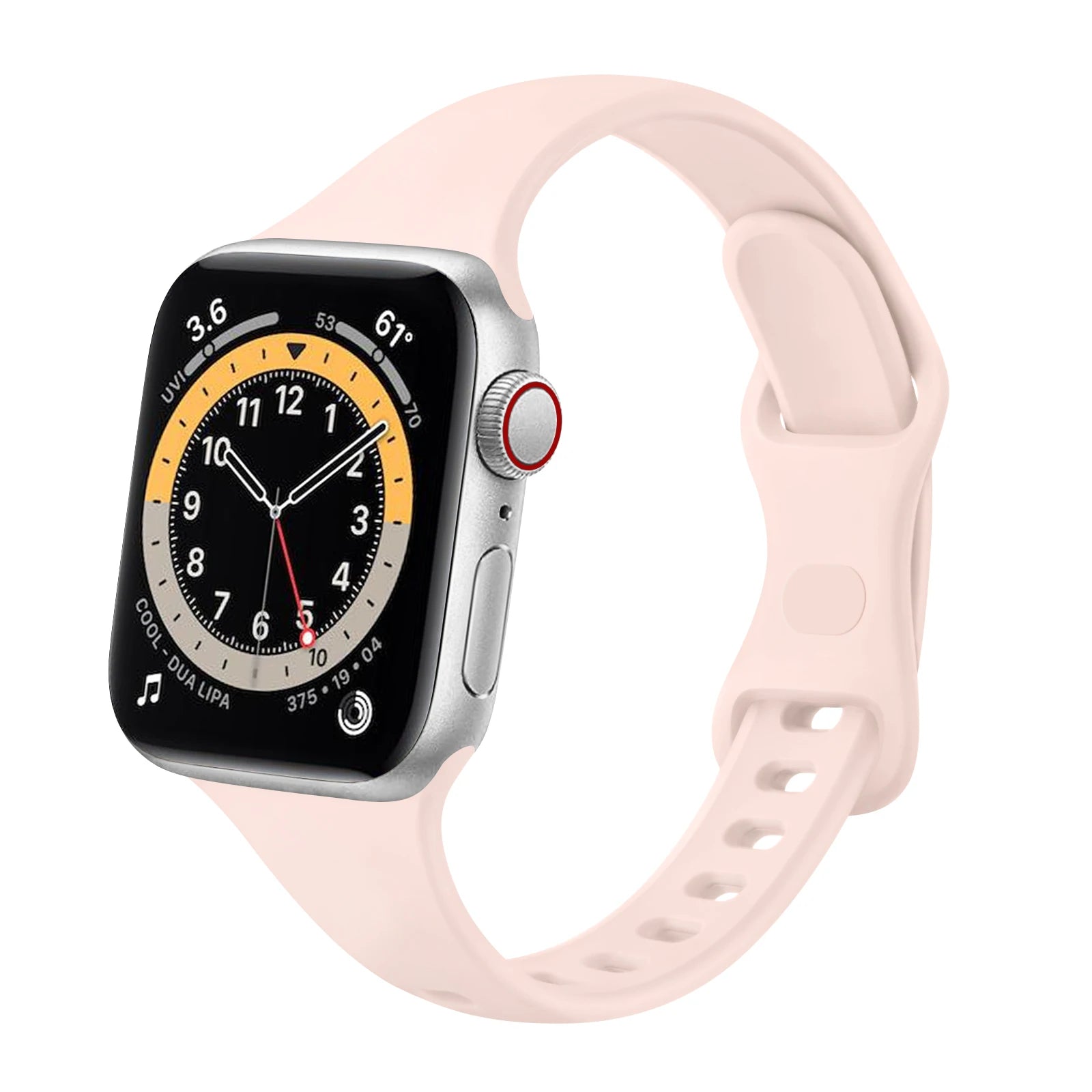 Silicone Slim Band For Apple Watch Band 49mm 46mm 45mm 41mm 44mm 40mm 38mm Strap Watchband Bracelet For iWatch 10 8 9 7 5 4 3 2