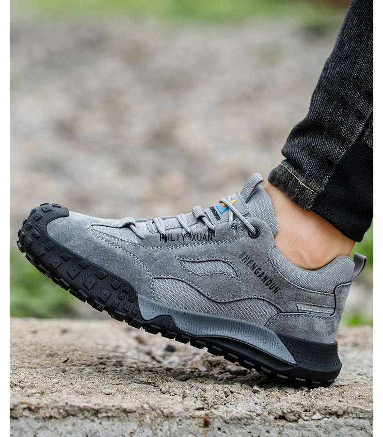 Fashion Steel Toe Cap Shoes For Men Anti Scalding Anti Smashing Wrok Safety Boots And Anti Puncture Protective Male Footwear