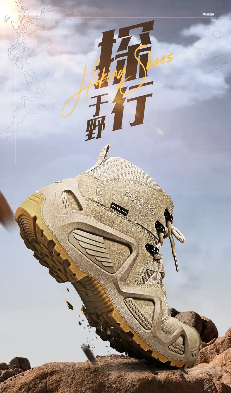 Men Tactical Boots with Straps for Combat Training Waterproof Straps Outdoor Hiking Breathable Shoes Multifunctional Motorcycle