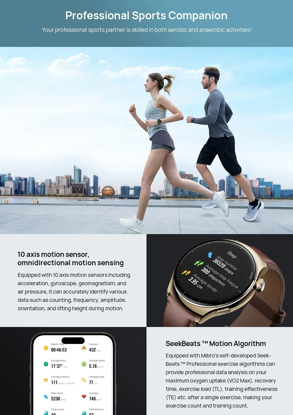 Mibro Lite3 Pro Smartwatch Global Version Metal Body Built-In GPS Bluetooth Call AMOLED Screen Men Women Watch For iOS Android