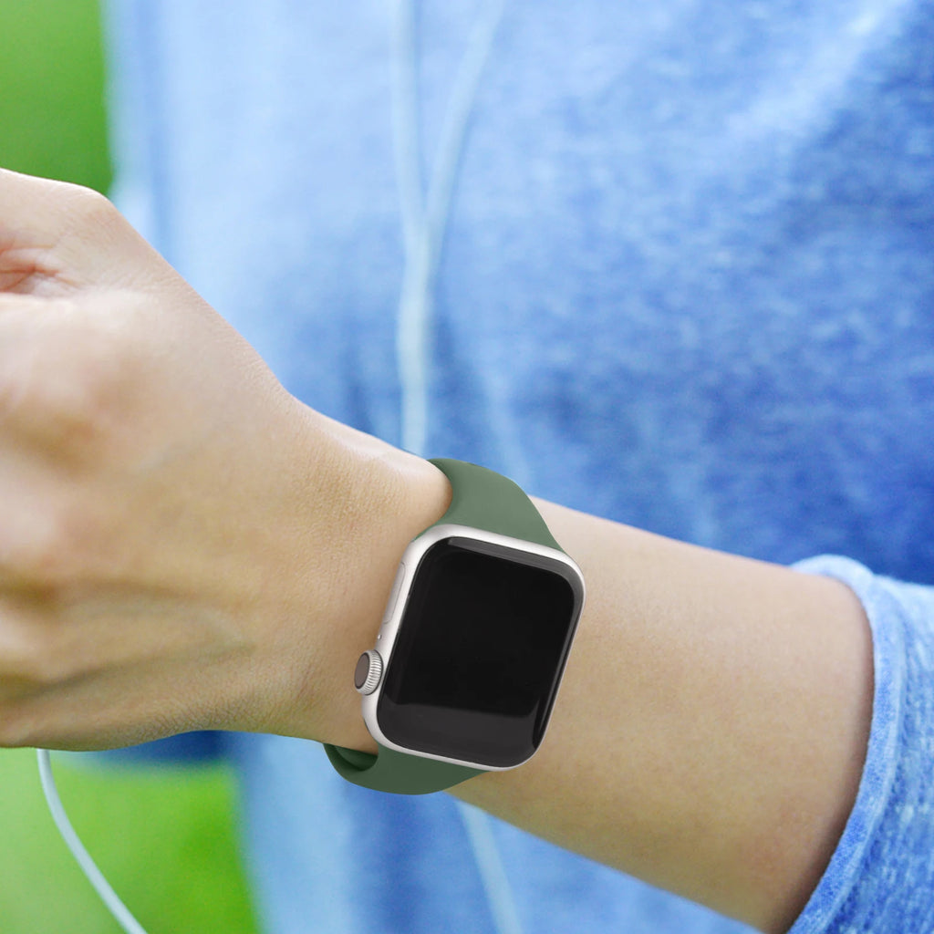 Silicone Slim Band For Apple Watch Band 49mm 46mm 45mm 41mm 44mm 40mm 38mm Strap Watchband Bracelet For iWatch 10 8 9 7 5 4 3 2