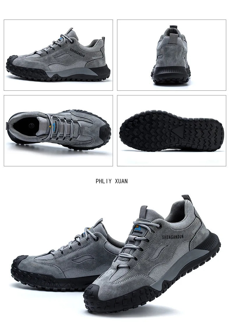 Fashion Steel Toe Cap Shoes For Men Anti Scalding Anti Smashing Wrok Safety Boots And Anti Puncture Protective Male Footwear