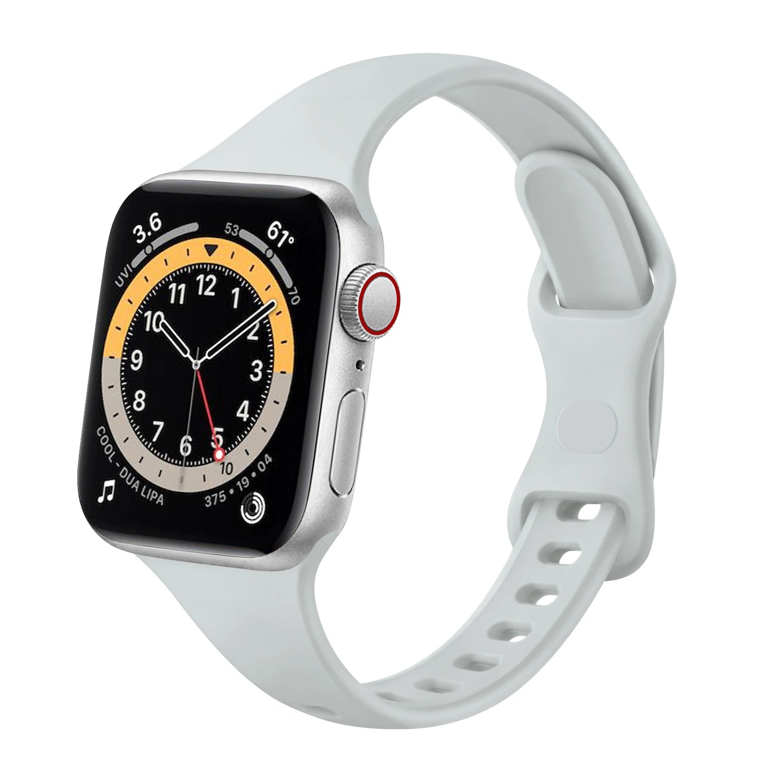 Silicone Slim Band For Apple Watch Band 49mm 46mm 45mm 41mm 44mm 40mm 38mm Strap Watchband Bracelet For iWatch 10 8 9 7 5 4 3 2