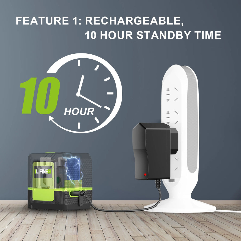 Lfine Laser Level 2 Lines Cross Green Level Laser Horizontal Vertical Nivel Laser automatic 360°Self-Leveling laser level Tools