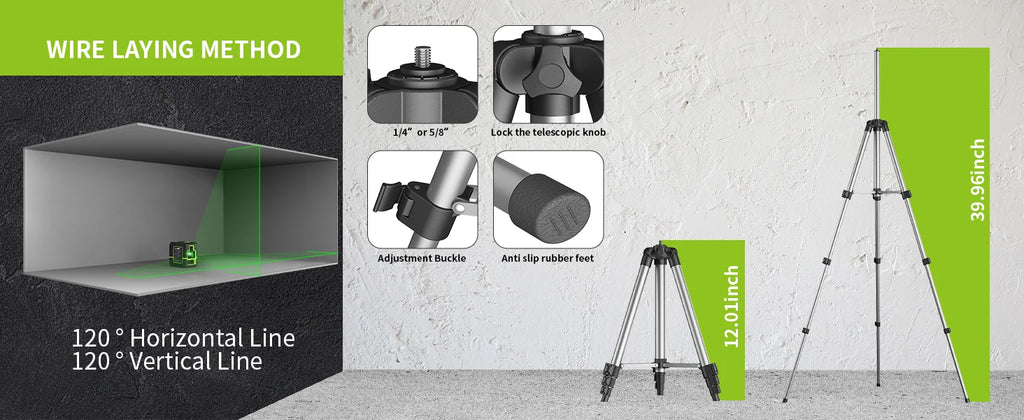 Lfine Laser Level 2 Lines Cross Green Level Laser Horizontal Vertical Nivel Laser automatic 360°Self-Leveling laser level Tools