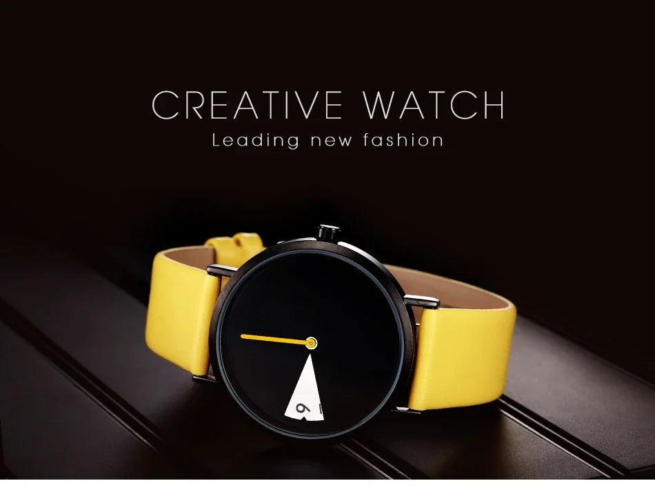 Sinobi Creative Women Watch Fashion Luxury Wristwatch Rotate Yellow Leather Band Ladies Watch Clock Montres Femme Reloj Mujer