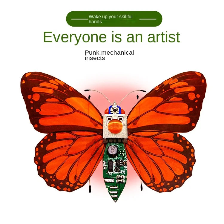 STEAM DIY Robotic Insects Science Invention Electronic Animal for School Competition Non-soldered DIY Kit Stem Toys Robot Animal