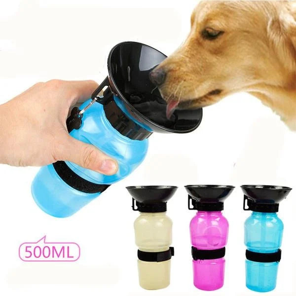 500ml Outdoor Portable Pet Dog Cat Water Bottle Extrusion Large Dog Travel Water Cup Drinking Water Feeder Bowl for Pet