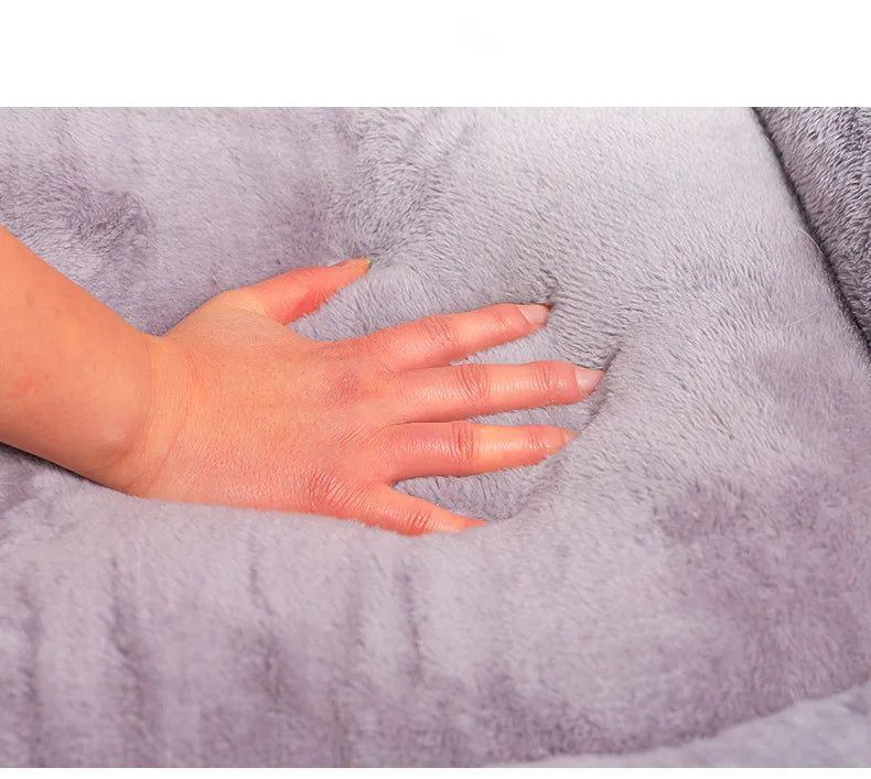 Plush Dog Bed Rectangle Kennel Cat Puppy Sofa Bed Pet House Winter Warm Beds Cushion for Small Dogs