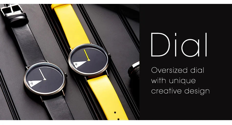 Sinobi Creative Women Watch Fashion Luxury Wristwatch Rotate Yellow Leather Band Ladies Watch Clock Montres Femme Reloj Mujer