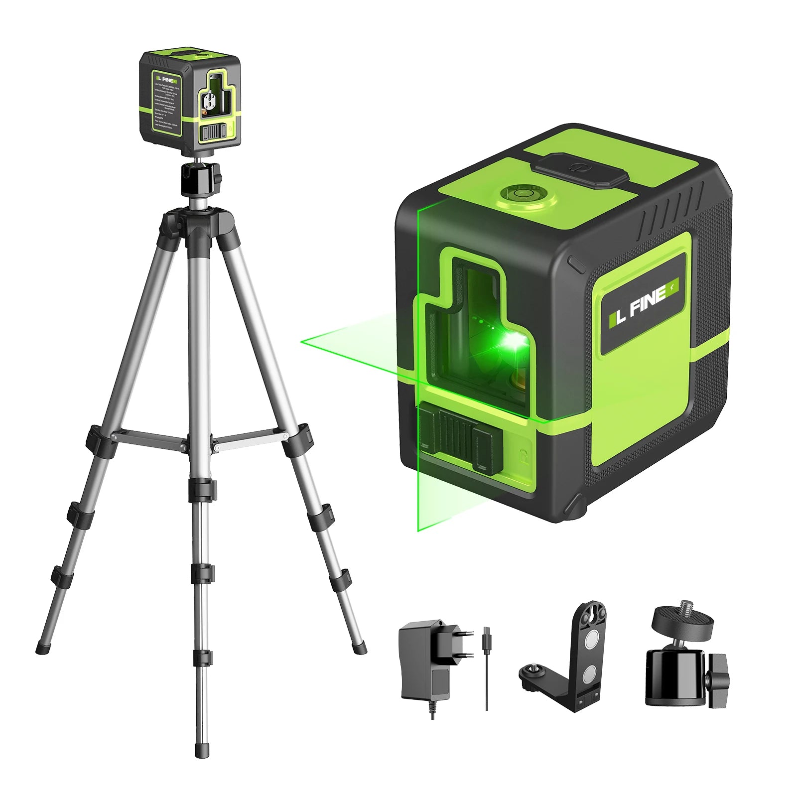 Lfine Laser Level 2 Lines Cross Green Level Laser Horizontal Vertical Nivel Laser automatic 360°Self-Leveling laser level Tools